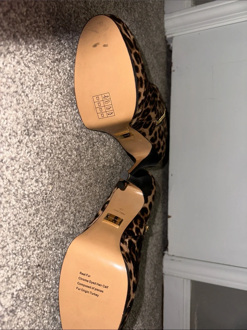 Michael Kors Leopard Print Platform Ankle Boots - Women Size 41